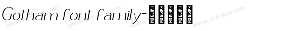 Gotham font family字体转换